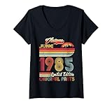 Photo Gallery donna 40 years old retro vintage june 1985 40th birthday maglietta con collo a v Photo Gallery donna 40 years old retro vintage june 1985 40th birthday maglietta con collo a v