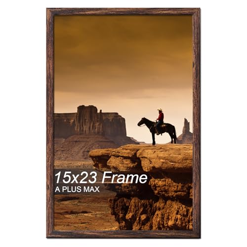 A PLUS MAX 15x23 Picture Frame Brown Light Weight Wall Mount