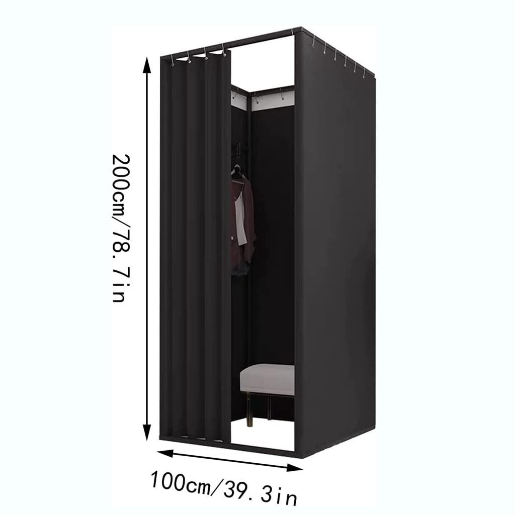 SIAMZYWV Portable Dressing Room Square Removable Clothing Store Fitting Room Privacy Screen Partition Changing Room for Tailor Shop Theater Fitting Room