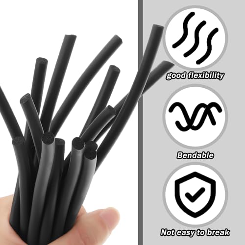 Image of Frienda Backer Rod Foam Rubber Caulk Saver Concrete Expansion Joint Filler Weather Strip Seal for Gaps and Joints (Black,1 /8 Inch X 50 ft)