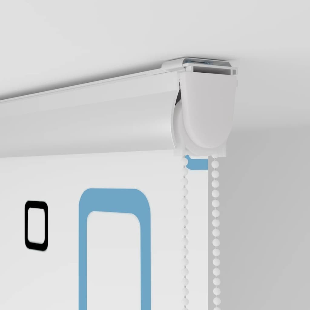 Tenda a Rullo per Doccia con Cassonetto 130x240 cm in PEVA | Tenda avvolgibile salvaspazio per bagno, con cassonetto protettivo in alluminio e montaggio a soffitto o parete.