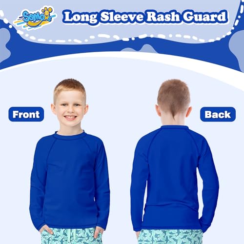 Image of Boys' Rash Guard Long Sleeve UPF 50 Sun Shirts for Toddler Kids Youth Water Swimming Rashguard