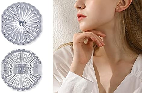 Magic Earring Lifters,2 works of Adjustable Hypoallergenic Sterling Silver Secure Backings- Replacements,Easy to Use Back Earrings for Ear Lobe Lifter,Support Most Posts with Jewelry Case(Daisy) - Image 4