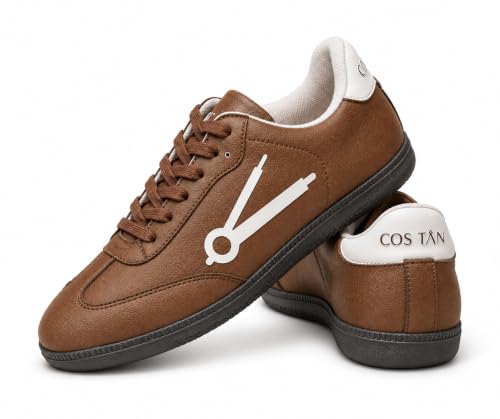 Image of Cos tan Raftaar Mitti Brown Sneakers, Vegan Leather, Lace-Up