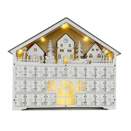 Calendrier de l'Avent en bois vide pour décorer le salon et fêter Noël en famille