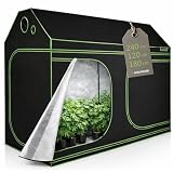 HIGHWERK Growzelt 240 x 120 x 180 cm | MyHomeGrow Grow Tent, Grau | Indoor...