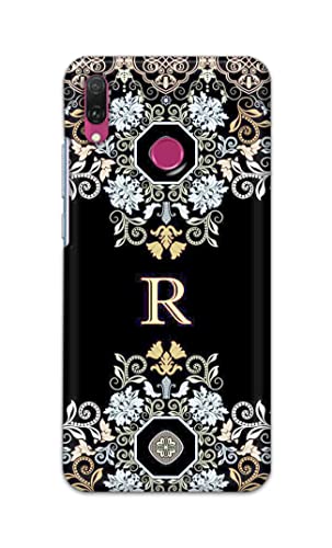 Image of PRINTFIDAA Name II Initial II Letter Floral Pattern Alphabet R Printed Designer Hard Back Case Cover for Huawei Y9 (2019), JKM-LX1, JKM-LX2, JKM-LX3, JKM-AL00 /JKM-TL00 -(TI) MVN1007