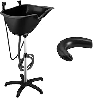 DOMPEL Bundle Wash Unit | Portable Shampoo Bowl | Shampoo Bowl For Sink For Home | Incl. Drain, Faucet Hose & Headrest | Built - Portable Hair Washing Sink & Portable Sink For Washing Hair