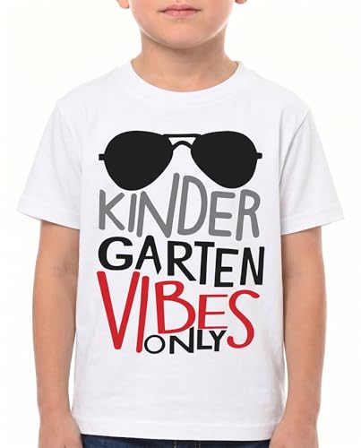Image of Unique Baby Boys Kindergarten Vibes Only Back to School T Shirt