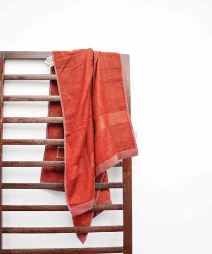 Image of Doctor Towels, World's First Banana Terry Bath Towel, 400 GSM | Dermatologist Tested for Sensitive Skin | 70 x 140 cm Towels for Bath Large Size | Clinically Tested to Help Reduce Acne - Coral