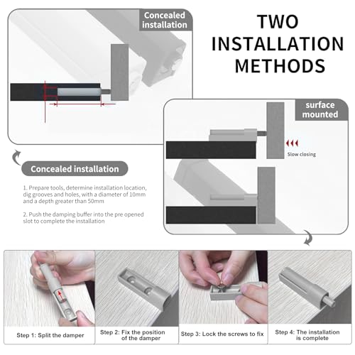 Softclose Nachrüsten, Cosswe 16 Stück Softclose Nachrüsten Möbeltürdämpfer Schranktür Dämpfer Soft close Türdämpfer Schrank für Küchenschrank Türdämpfer