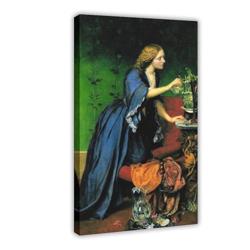 Toile Jane Senior George Frederick Watts cadre suspendu bois déco murale salon 30x45