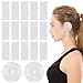 200PCS Disposable Ear Covers for Shower, Clear Waterproof Ear Covers for Bathing, Waterproof Plastic Ear-Protectors for Showering, Hair Dye, Spa, Salon and Beauty Treatments