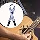 Feloyal Gitarrengurt Verstellbare Nylon Gurte mit Leder Enden für Gitarrenband E-Gitarre Akustikgitarre Westerngitarre Bass Gitarren gurt für Kinder Männer Frauen Gitarristen Silber