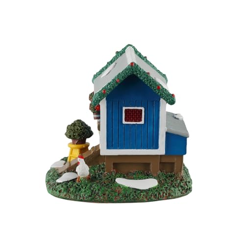 Gallinero de resina Lemax para completar zonas rurales en maquetas navideñas y belenes 4