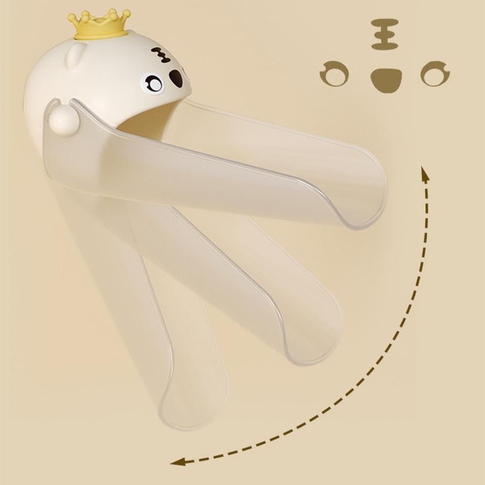 Generic Faucet Handle Extender Set for Kids Tap Handle and Nozzle Extender Childrens Sink Extender Faucet Animals Extender Hand Wash Helper for Bathroom (Yellow and White), one