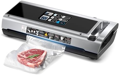 90KPa Portable Vacuum Sealer Machine for Food, Powerful Suction for Freezer Bags & Food Storage