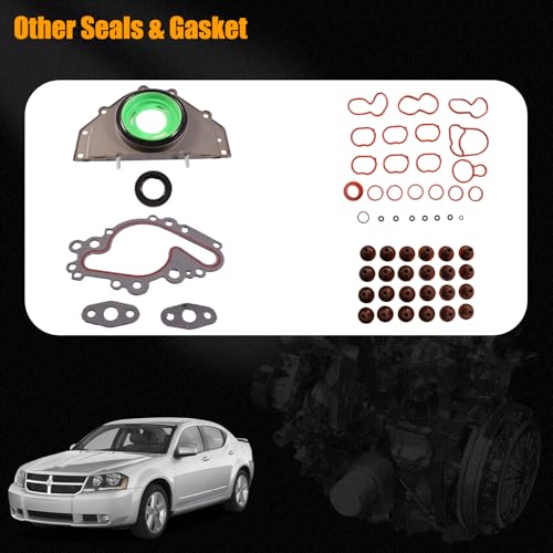 Image of AUCERAMIC HS9514PT-1 Engine MLS Full Cylinder Head Gasket Set Fit 2009-2010 for Chrysler 300 chrysler sebring, for 2009-2010 for Dodge Avenger Charger 2.7L V6 DOHC VIN D HS54230