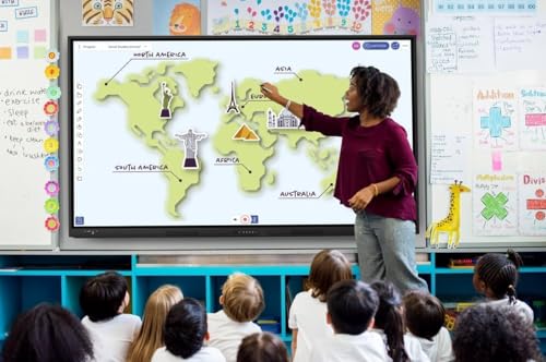 Image of Promethean ActivPanel LX 75 inch Digital Whiteboard for Office or Classroom, 4K UHD, Interactive Display, Panel & Wall Mount Included, Bundled OPS-M i7 vPro