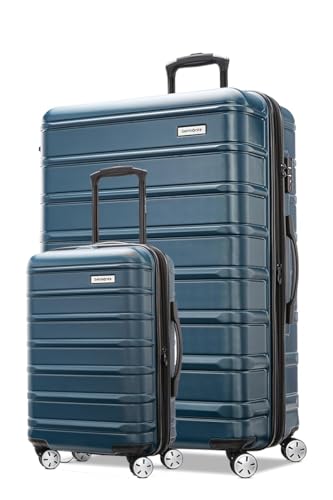 Image of Samsonite Omni 2 Hardside 2 Piece Set - Includes Global Carry-On & Large Checked Suitcases - 360 Dual Spinner Wheels - Integrated TSA Lock & Expansion - Amazon Exclusive - Nova Teal