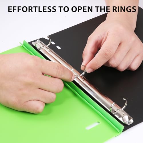 Image of WOT I 12-Pack Telescoping 3 Ring Binder(0.75 inch), Expandable Flexible Binder - Patented Design for Easy Portability, Holds 8.5 inchx11 inch Paper, Assorted Colors, School Office Supplies