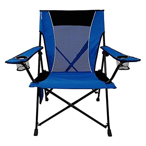 Kijaro Dual Lock Folding Camp Chairs - Versatile for Sports, Outdoors & Lawns - Locks Positions - Maldives Blue Cover