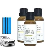 Crystal Coating for Car Plastic Parts, Car Plastic Plating Refurbishing Agent, Automotive Exterior and Interior PlasticParts Scratch Remover (3PCS)