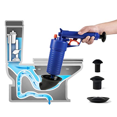 SOMOLOTO Air Pressure Toilet Plunger, Air Drain Blaster, Pump Cleaner, Air Power Drain Blaster Gun for Toilet, Bathtub, Sink, Floor Drain, Bathroom, Kitchen Clogged Pipe