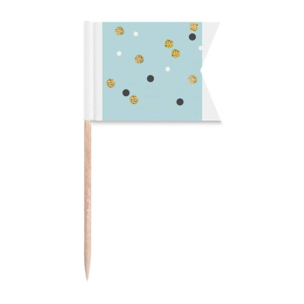 Marquage de cure-dents avec motif abstrait doré pour gâteau de fête - Idéal pour vos soirées