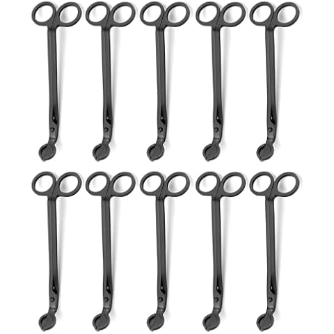 Aroparc 10PCS Wholesale Candle Wick Trimmer Cutter, 7 Inch Bulk Cheap Wick Candle Accessoies - Black Cover