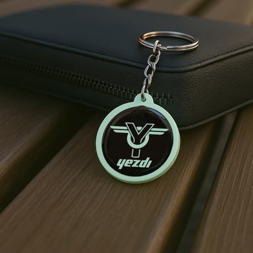 Image of Mi Glow Store Glow in Dark Keychain for Bike Men | Gift for Man | Bike Accessories | Charges in Light Glows in Dark | Key chain for Bike