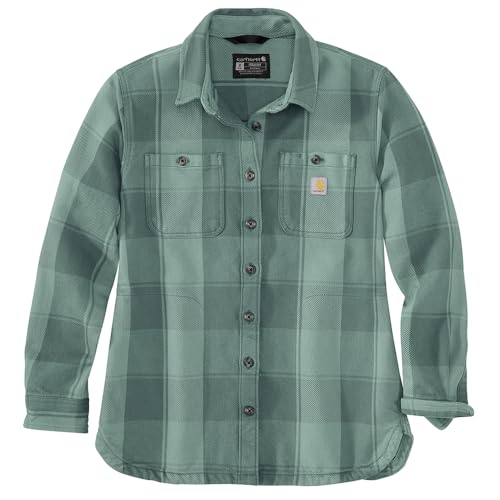 Carhartt Women's Loose Fit Twill Shirt Jac, Patina, Small
