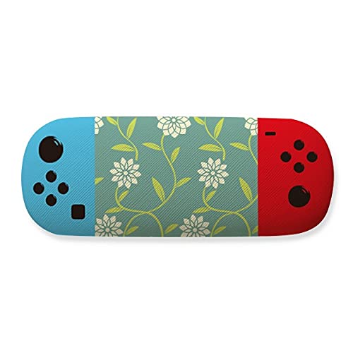 Étui de rangement pour lunettes à fleurs vertes et blanches pour le sac