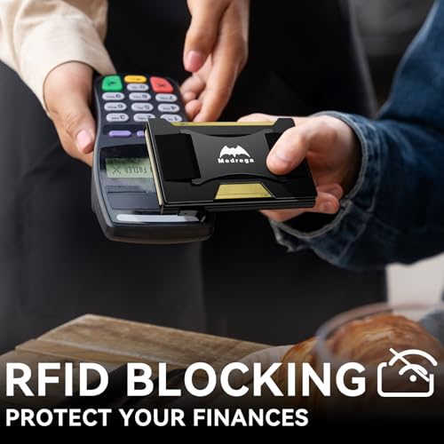 Smart Wallet for Men Slim Minimalist: Metal Pop Up Wallet - RFID Front Pocket Credit Card Holder - Gift for Male Husband at Anniversay Brithday4