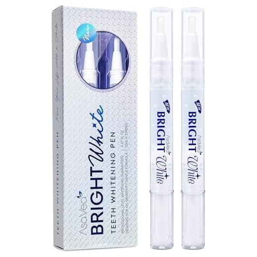 AsaVea Teeth Whitening Pen-2 pens, More Than 20 Uses, Effective, Painless, No Sensitivity, Travel Friendly, Easy to Use, Beautiful White Smile, Natural Mint Flavor