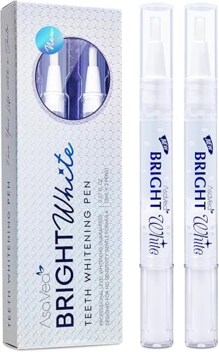 asavea teeth whitening pen-2 pens more than 20 uses effective painless no sensitivity travel friendly easy to use beautiful white smile natural mint flavor