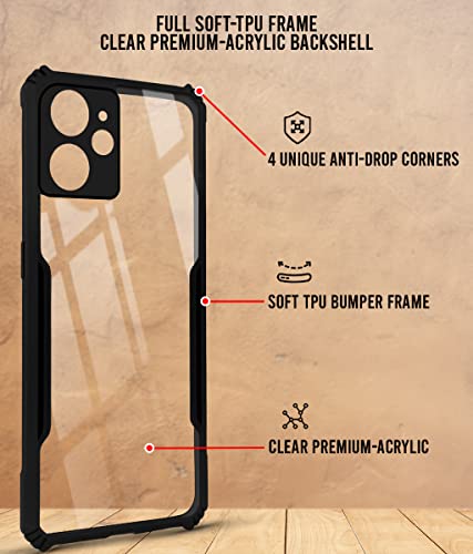 Image of Jkobi Back Cover Case for Realme 9i 5G (Shockproof with Polycarbonate Clear Panel | Professional Black)