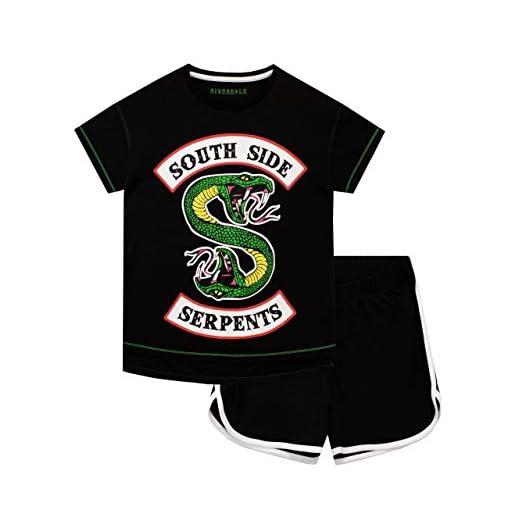 Riverdale Ensemble De Pyjamas Fille Southside Serpent Noir 11-12 Ans