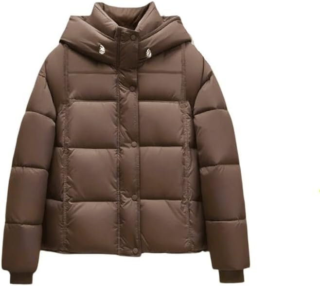 Short Hooded Loose Thick Warm Cotton Padded Jacket for Winter