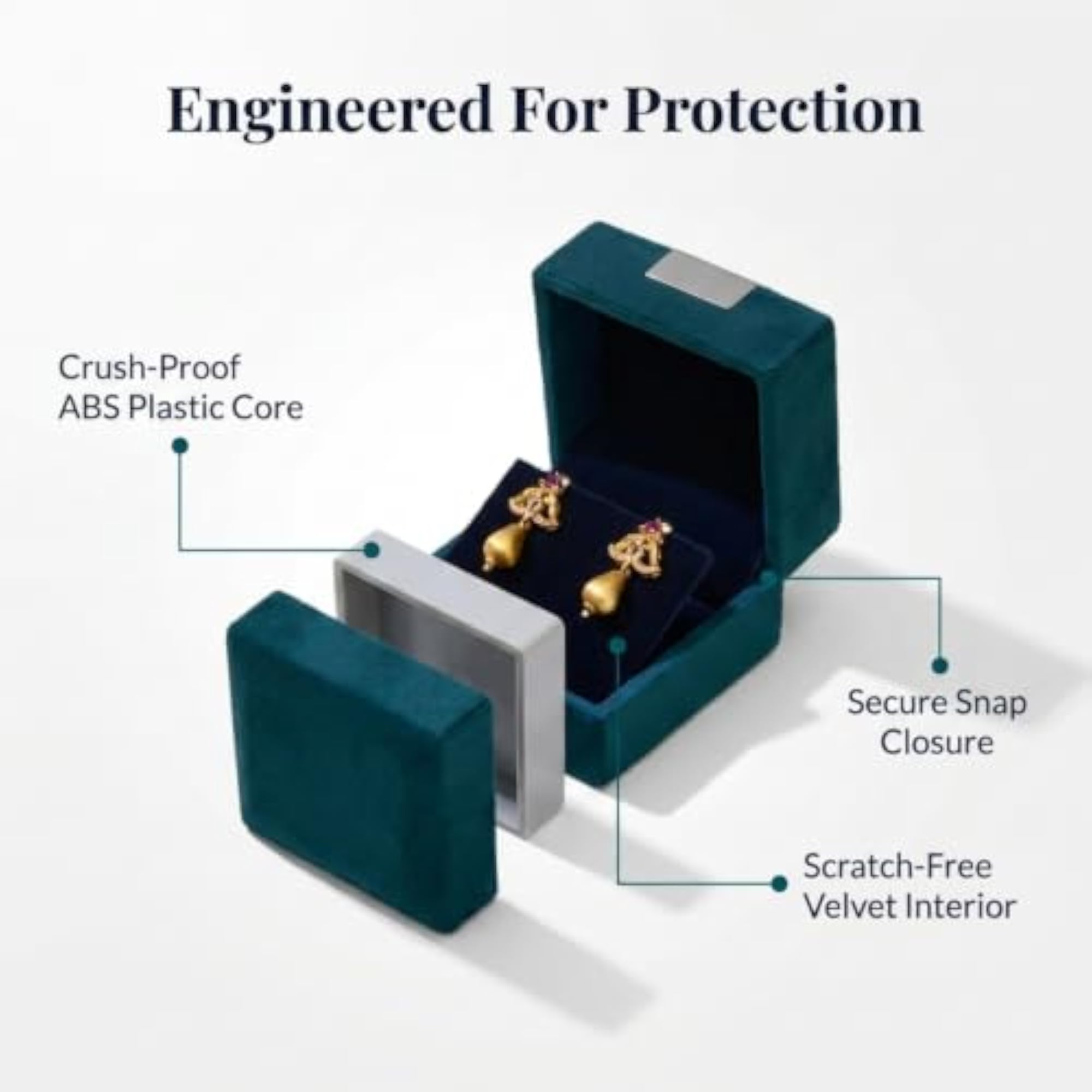 Velvet Premium Earring Box, Gift Box for Weddings