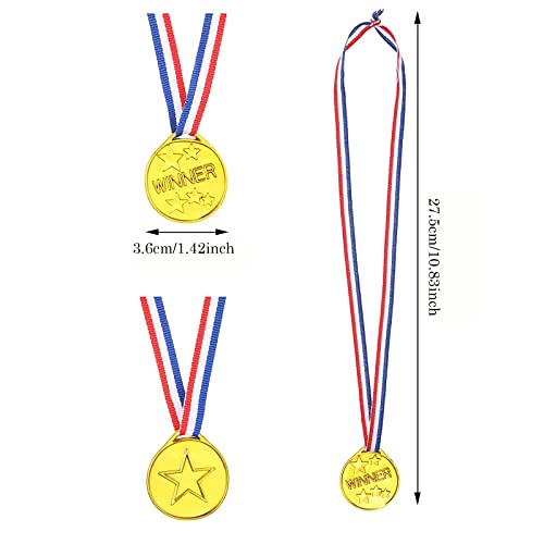 ال كيه شوب ميداليات بلاستيكية، 20 قطعة ميداليات الفائزة، ميداليات حفلات الاطفال للالعاب الرياضية والمسابقات وديكورات الحفلات
