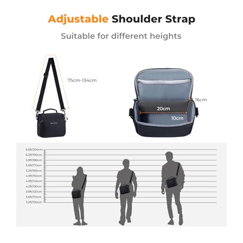 Image of K&F Concept Camera Sling Bag Small Crossbody Camera Case DSLR /SLR /Cute Compact Shoulder Photography Bags for Photographers