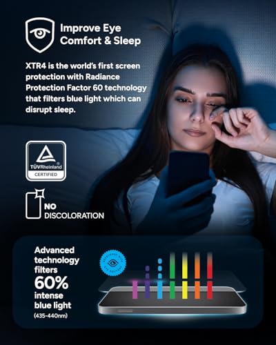 Image of ZAGG XTR4 Glass Samsung Galaxy S24 FE Screen Protector - 11X Stronger, Tempered Glass with Graphene, Blue Light Filtering, Anti-Reflective, Easy Installation, Recycled Content