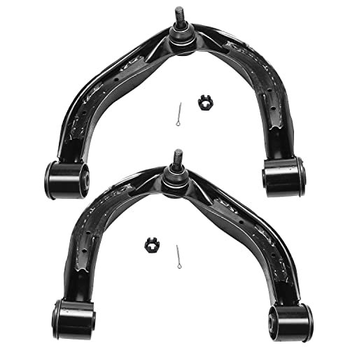 Image of Detroit Axle - 6pc Front End Control Arms Kit for 2004-2010 Infiniti QX56, 2004-2015 Nissan Titan, 2005-2015 Armada, 4 Upper & Lower w /Ball Joints 2 Sway Bar Links Replacement