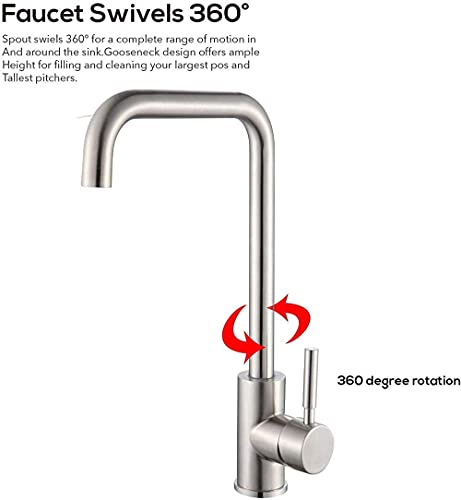Robinet en acier inoxydable argenté Basinxer au design durable - 4