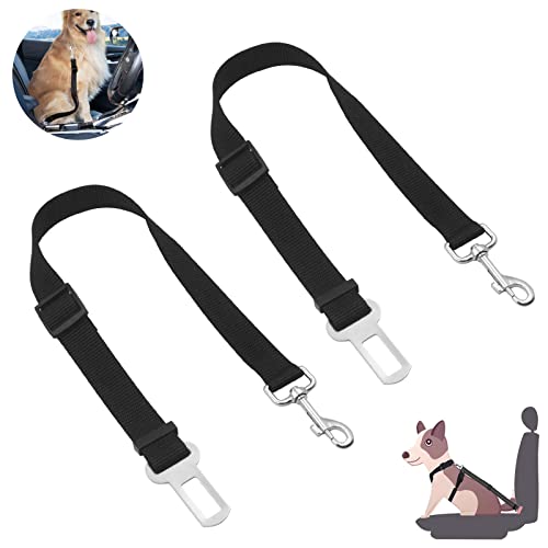 Riyanon Dog Seat Belt 2 Pack, Seat Belt For Dogs, Seat Belt Attachment For Dogs, Adjustable Safety Dog Car Harness. #TOP3