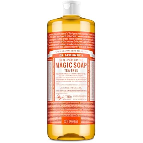 Dr. Bronner's Tea Tree Pure-Castile Liquid Soap, Hand Soap, 32 oz
