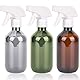 MJFENDAI 3 Stk 300 ml Sprühflaschen, Zerstäuber Sprühflasche, Wassersprühflasche zum Befüllen mit Verstellbare Sprühkopf, Kunststoff Zerstäuber für Hausreinigung, Garten, Pflanzen, Blumen, Haare