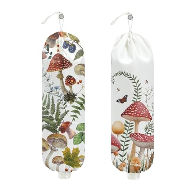 Chicken Plastic Bag Holder, Wall Mount Grocery Bag Holder, Plastic Storage bag, Pull Rope Free Adjustment, Plastic Bag Holders for Grocery Bags, Plastic Bag Dispenser for Home Kitchen