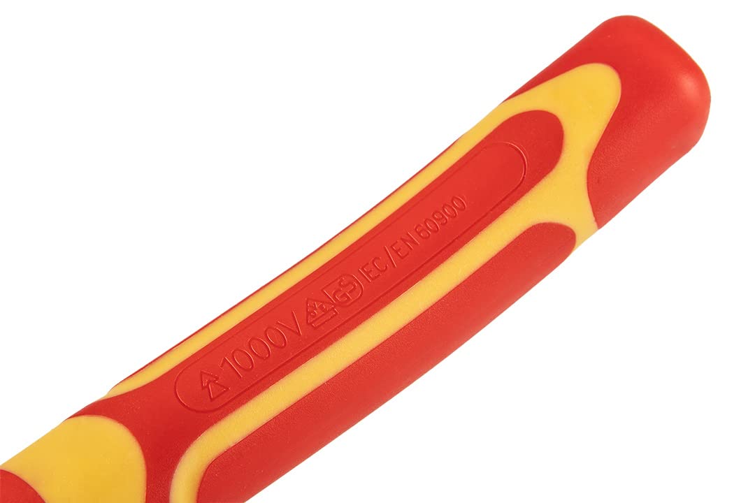 NEO TOOLS Alicates de cable 160 mm VDE, pulido, mango bicomponente, acero CrV, aprobado para trabajar bajo voltaje de hasta 1000 V, certificado TUV, garantía de 25 años
